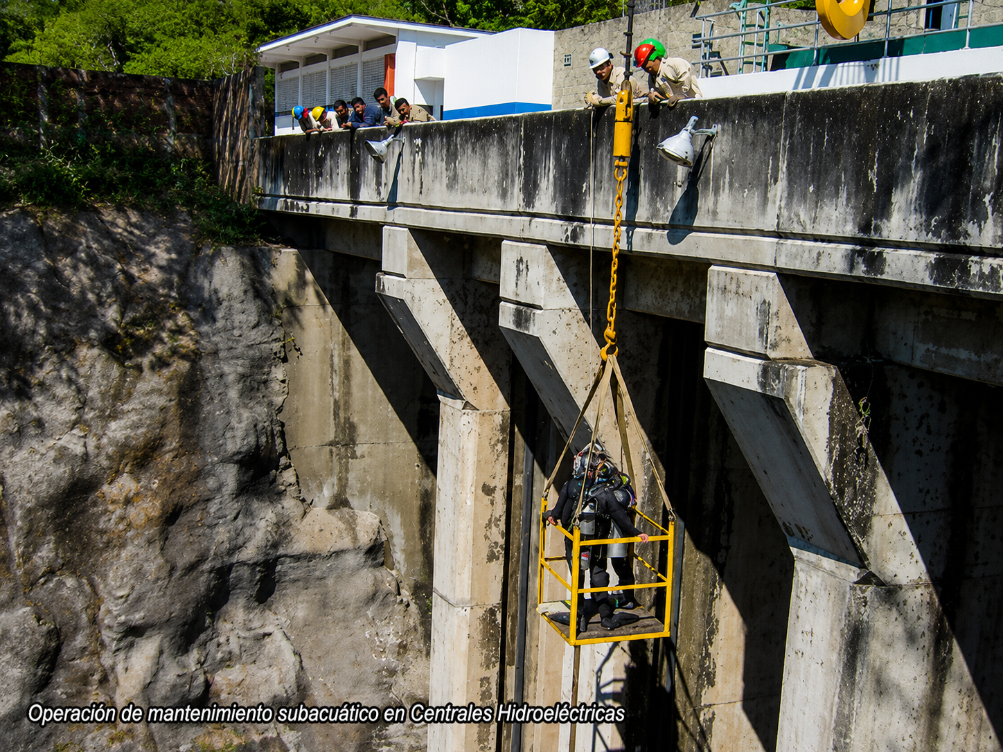 HASBUN Consulting underwater team supporting hydroelectric infrastructure maintenance